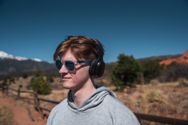 Logotrade corporate gift picture of: RCS recycled plastic Elite Foldable wireless headphone