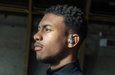 Logo trade promotional merchandise picture of: Urban Vitamin Pacifica RCS rplastic earbuds