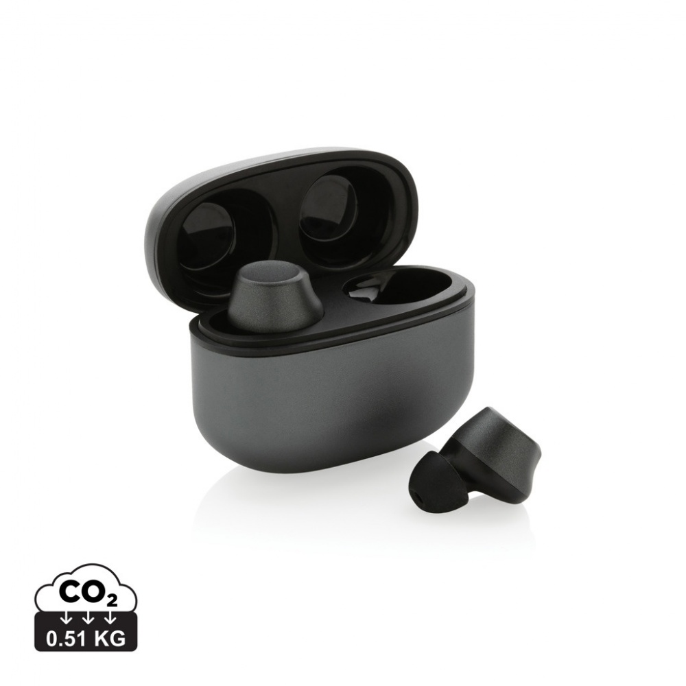 Logo trade promotional gift photo of: Terra RCS recycled aluminium wireless earbuds