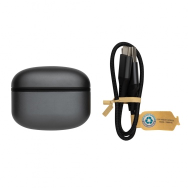 Logo trade corporate gift photo of: Terra RCS recycled aluminium wireless earbuds