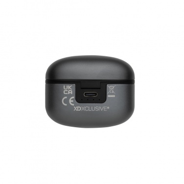 Logo trade promotional giveaway photo of: Terra RCS recycled aluminium wireless earbuds