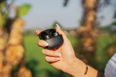 Logo trade promotional merchandise picture of: Terra RCS recycled aluminium wireless earbuds