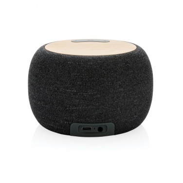 Logo trade promotional giveaways image of: RCS Rplastic/PET and bamboo 5W speaker