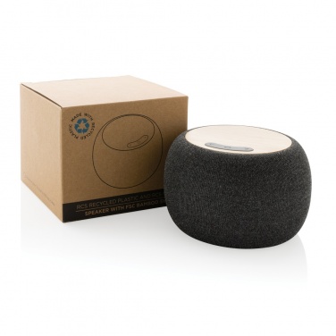 Logotrade promotional giveaway image of: RCS Rplastic/PET and bamboo 5W speaker