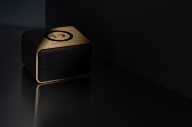 Logotrade promotional merchandise picture of: RCS Rplastic 3W speaker with bamboo 5W wireless