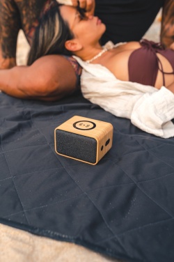 Logotrade promotional giveaway picture of: RCS Rplastic 3W speaker with bamboo 5W wireless