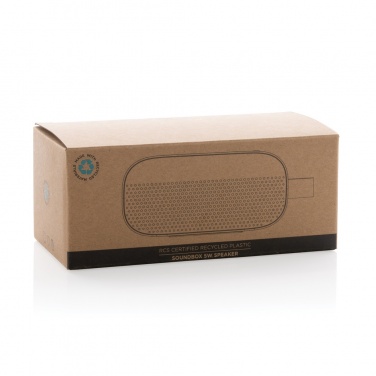 Logotrade promotional gift picture of: RCS recycled plastic Soundbox 5W speaker