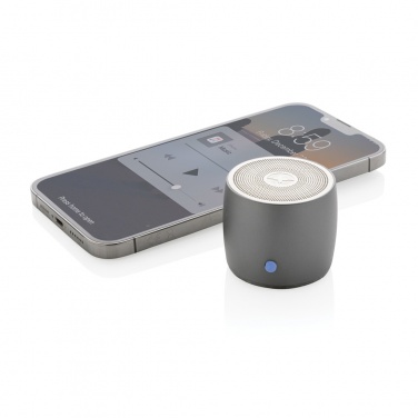 Logotrade promotional item picture of: Swiss Peak RCS recycled aluminum 3W bass speaker