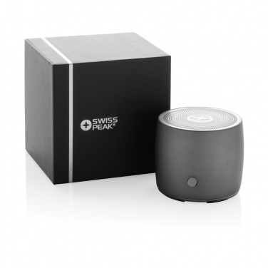 Logo trade promotional merchandise picture of: Swiss Peak RCS recycled aluminum 3W bass speaker