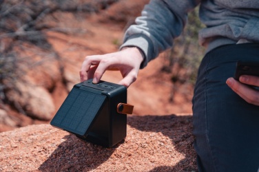 Logotrade advertising products photo of: Skywave RCS recycled plastic solar speaker 12W