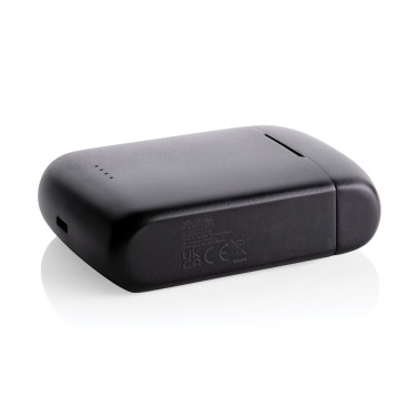 Logotrade promotional products photo of: Skywave RCS recycled plastic solar earbuds