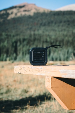 Logo trade advertising product photo of: 3W RCS recycled plastic wireless sunwave solar speaker