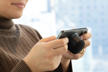 Logo trade promotional item photo of: Magtune RCS recycled plastic magnetic 5W speaker