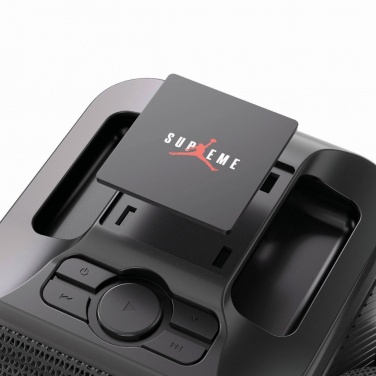 Logo trade promotional item photo of: Singvibe RCS recycled plastic karaoke set with double mic