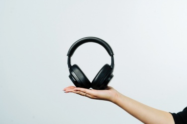 Logo trade promotional gifts image of: Irvine RCS recycled and repairable ANC wireless headphone