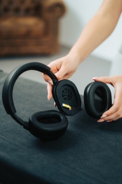 Logotrade promotional gift image of: Irvine RCS recycled and repairable ANC wireless headphone