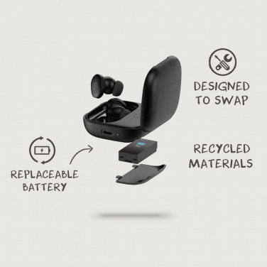 Logotrade corporate gifts photo of: Lakewood RCS recycled and repairable wireless earbuds