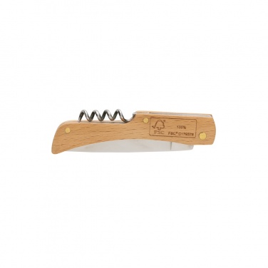 Logo trade promotional gift photo of: Wooden knife with bottle opener