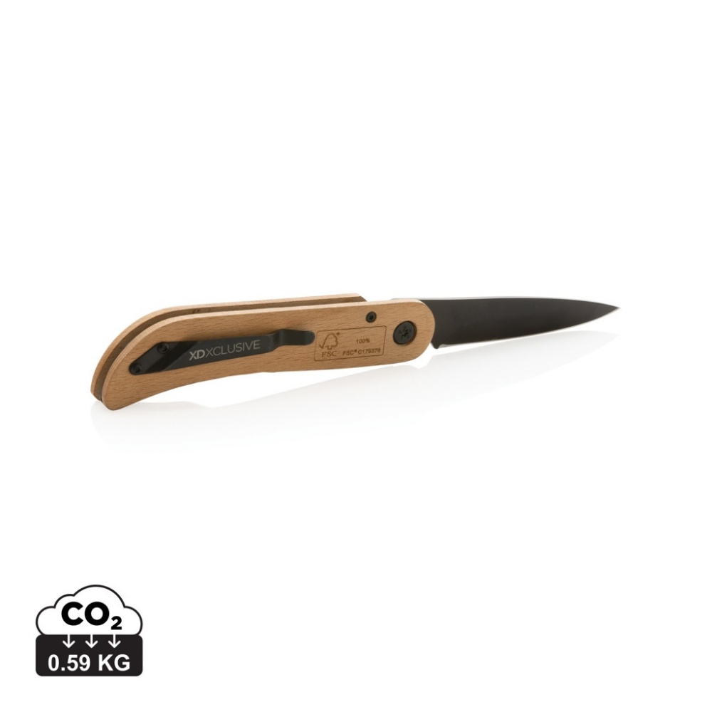 Logo trade promotional product photo of: Nemus Luxury Wooden knife with lock