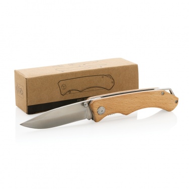 Logo trade promotional products image of: Wooden outdoor knife
