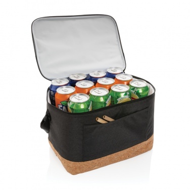 Logotrade promotional merchandise photo of: Impact AWARE™ XL RPET two tone cooler bag with cork detail