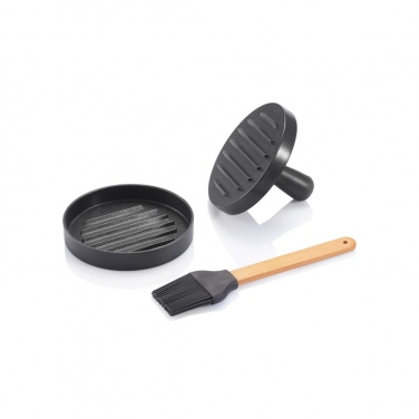 Logotrade advertising products photo of: BBQ set with hamburger press and brush