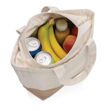 Logo trade promotional giveaways image of: Impact Aware™ 285 gsm rcanvas cooler bag undyed
