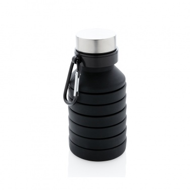 Logo trade promotional items picture of: Leakproof collapsible silicone bottle with lid