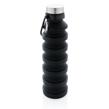 Logo trade promotional items picture of: Leakproof collapsible silicone bottle with lid