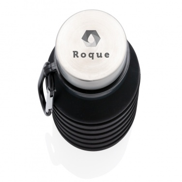 Logotrade promotional items photo of: Leakproof collapsible silicone bottle with lid