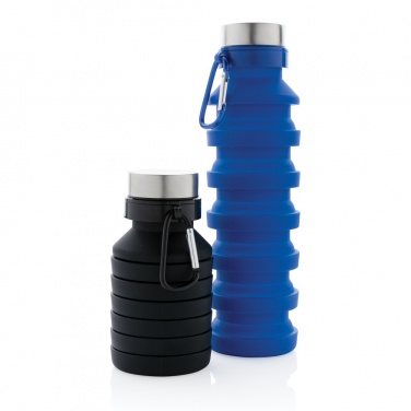 Logo trade promotional merchandise image of: Leakproof collapsible silicone bottle with lid