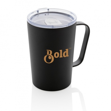 Logo trade promotional giveaways image of: RCS Recycled stainless steel modern vacuum mug with lid