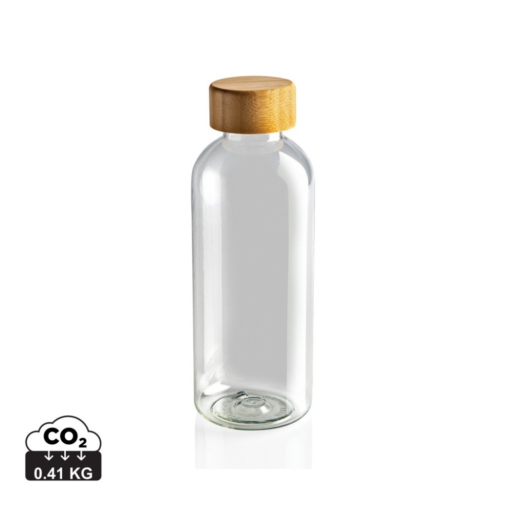 Logo trade promotional products image of: RCS RPET bottle with bamboo lid