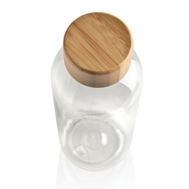 Logo trade promotional products image of: RCS RPET bottle with bamboo lid