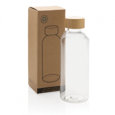 Logo trade promotional products image of: RCS RPET bottle with bamboo lid