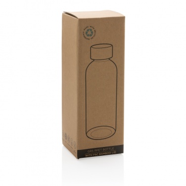 Logo trade corporate gift photo of: RCS RPET bottle with bamboo lid