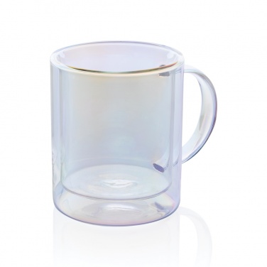 Logo trade corporate gift photo of: Deluxe double wall electroplated glass mug