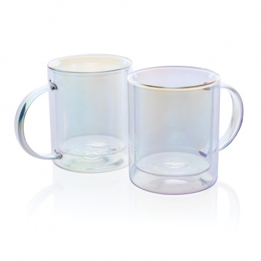 Logotrade promotional products photo of: Deluxe double wall electroplated glass mug
