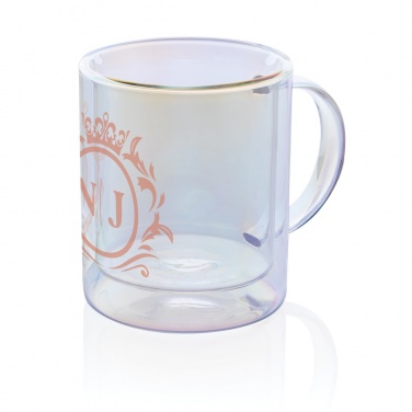 Logotrade advertising products photo of: Deluxe double wall electroplated glass mug