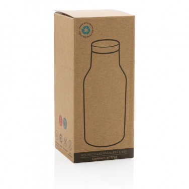 Logo trade promotional items picture of: RCS Recycled stainless steel compact bottle