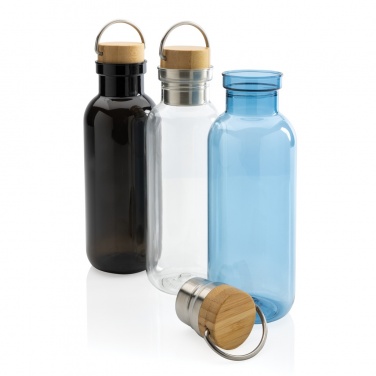 Logo trade promotional merchandise picture of: RCS RPET bottle with bamboo lid and handle