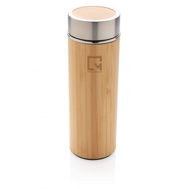 Logo trade promotional giveaway photo of: Leak proof bamboo vacuum bottle