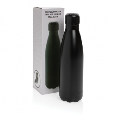Logo trade advertising product photo of: Solid colour vacuum stainless steel bottle 500 ml
