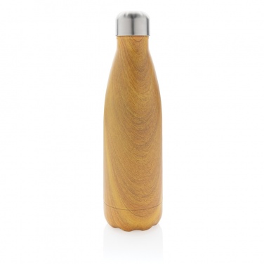 Logotrade promotional products photo of: Vacuum insulated stainless steel bottle with wood print