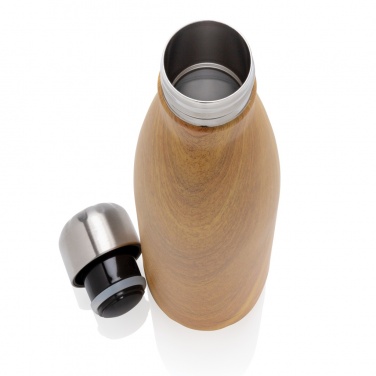 Logotrade promotional giveaway picture of: Vacuum insulated stainless steel bottle with wood print