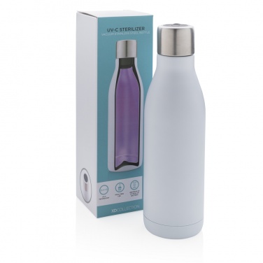 Logotrade promotional gift picture of: UV-C steriliser vacuum stainless steel bottle