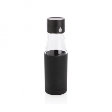 Logo trade promotional merchandise image of: Ukiyo glass hydration tracking bottle with sleeve