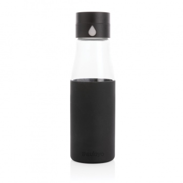 Logotrade promotional product picture of: Ukiyo glass hydration tracking bottle with sleeve