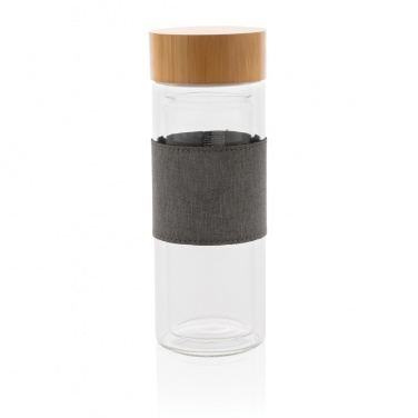 Logo trade business gift photo of: Impact double wall borosilicate glass bottle