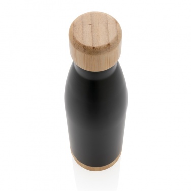Logotrade business gift image of: Vacuum stainless steel bottle with bamboo lid and bottom